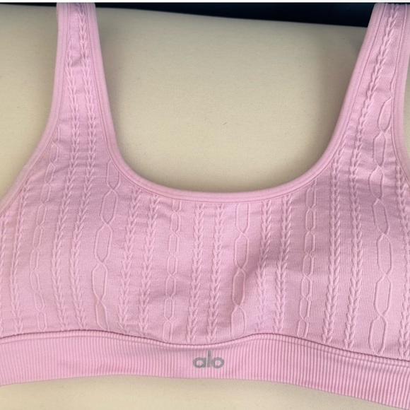 ALO yoga Seamless Cable Knit Bra - Picture 5 of 6